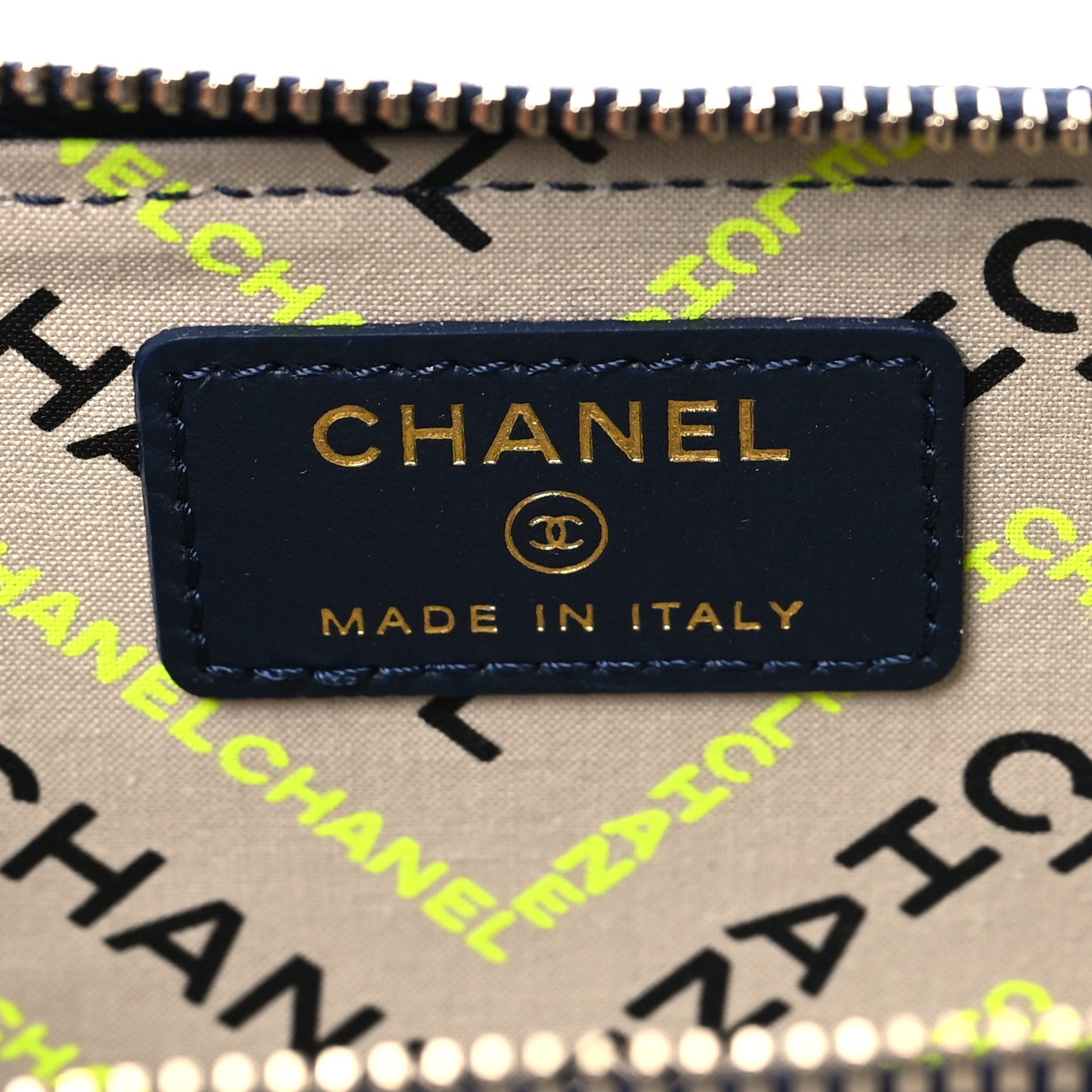 Chanel Caviar Quilted CC Zip Around Card Holder Blue 6 of 7