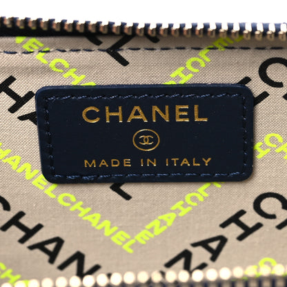 Chanel Caviar Quilted CC Zip Around Card Holder Blue 6 of 7