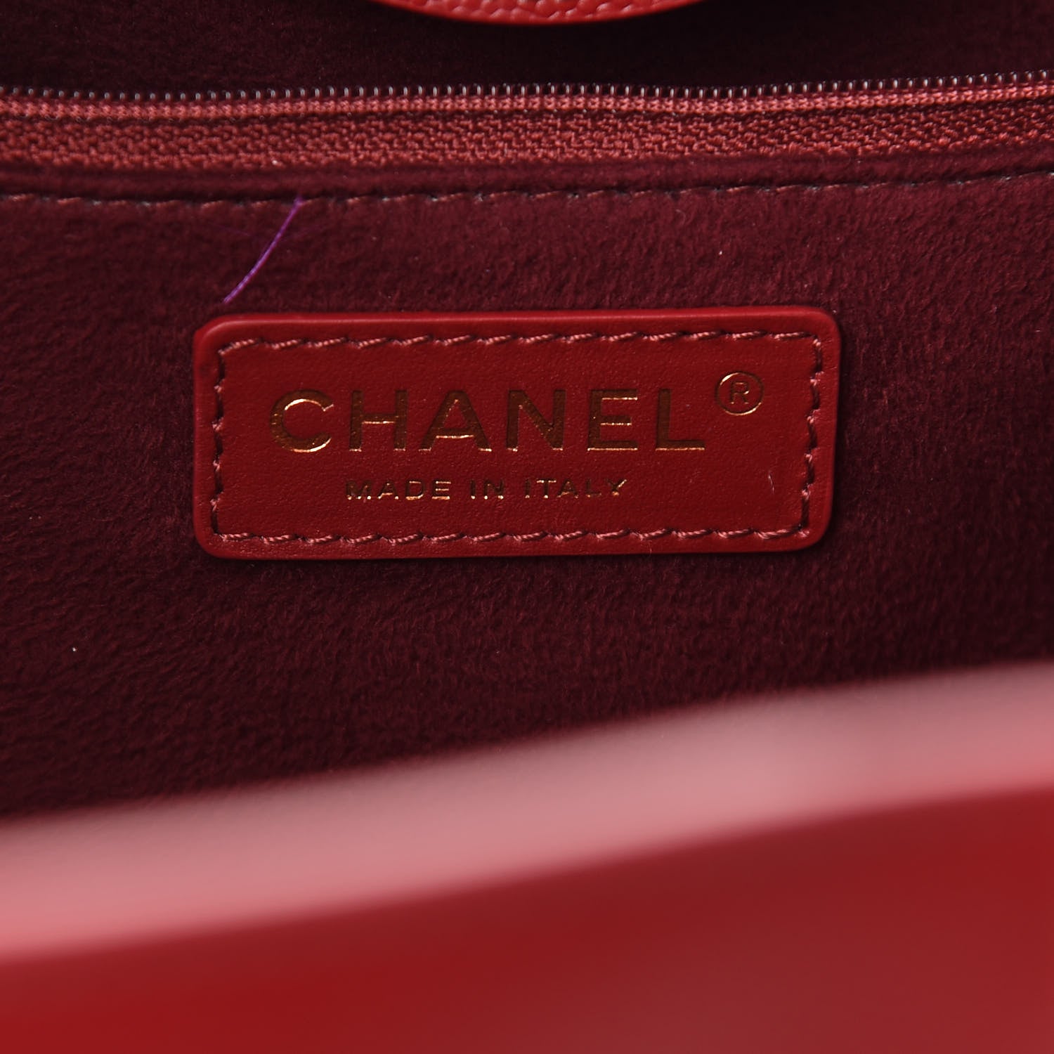 Chanel Caviar Medium Studded Deauville Tote Red 6 of 12