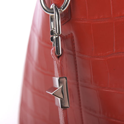 Givenchy Calfskin Crocodile Embossed Medium Antigona Red 13 of 17