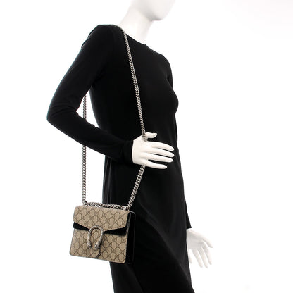 Gucci GG Supreme Monogram Mini Dionysus Shoulder Bag Black 2 of 9