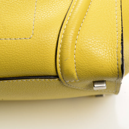 Celine Drummed Calfskin Mini Luggage Citron 9 of 12
