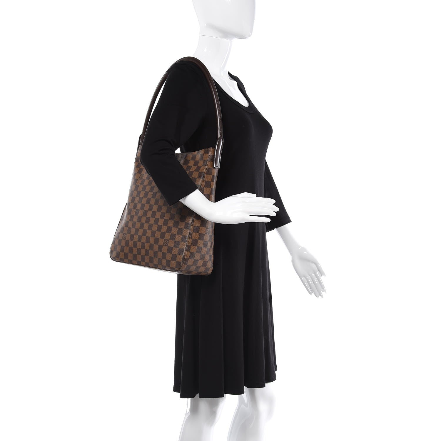 Louis Vuitton Damier Ebene Looping GM 2 of 12