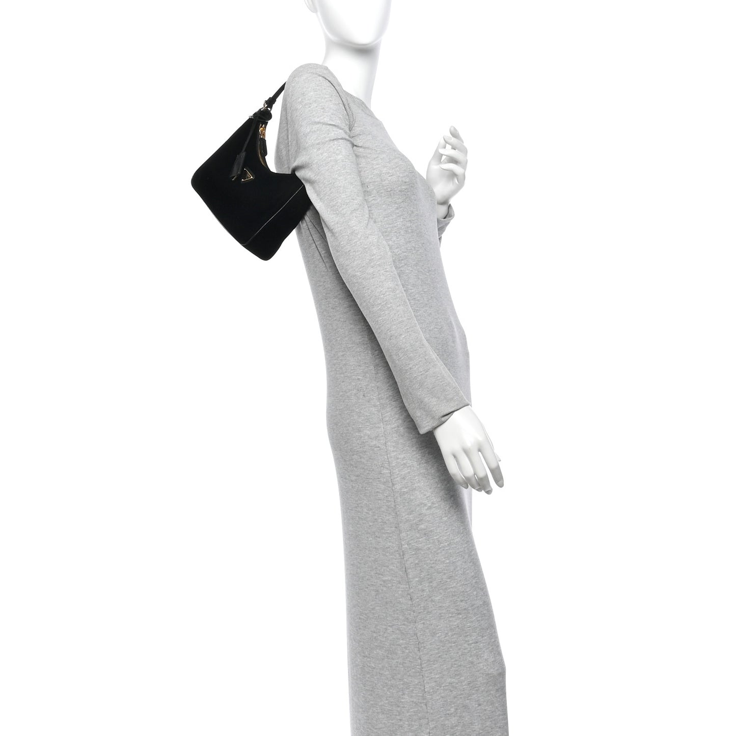Velvet Nappa Mini Re-Edition Shoulder Bag Black