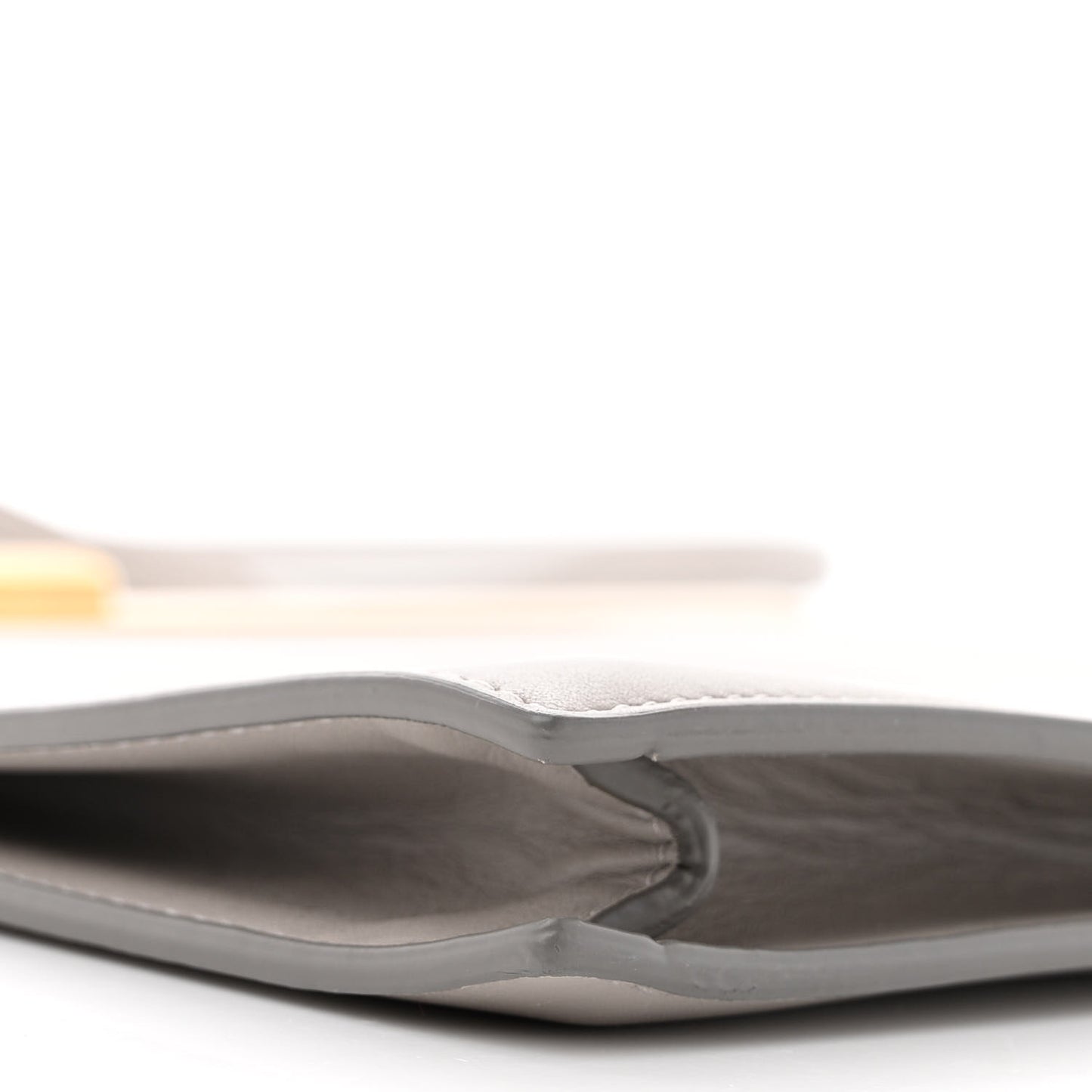 Smooth Calfskin Mini Clasp Bag Light Grey