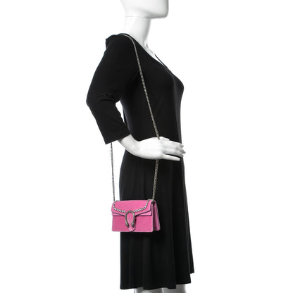 Gucci Velvet Crystal Super Mini Dionysus Shoulder Bag Malva 3 of 11