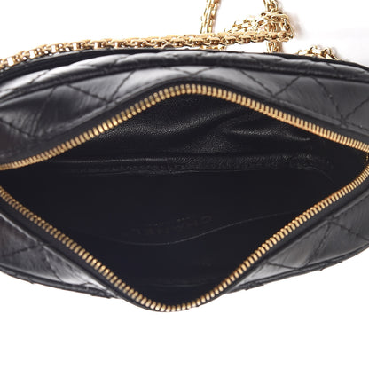 Chanel Aged Calfskin Quilted Mini Reissue Camera Case Black 5 of 10