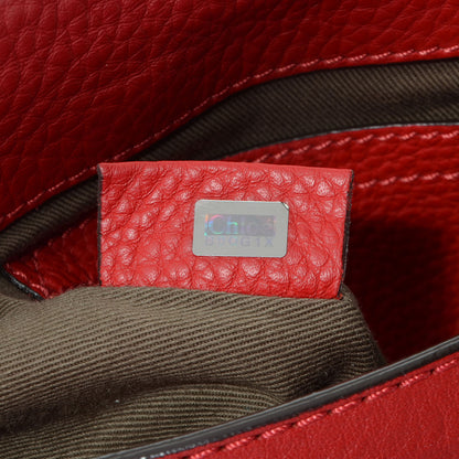 Chloe Calfskin Mini Marcie Round Crossbody Bag Poppy 7 of 8