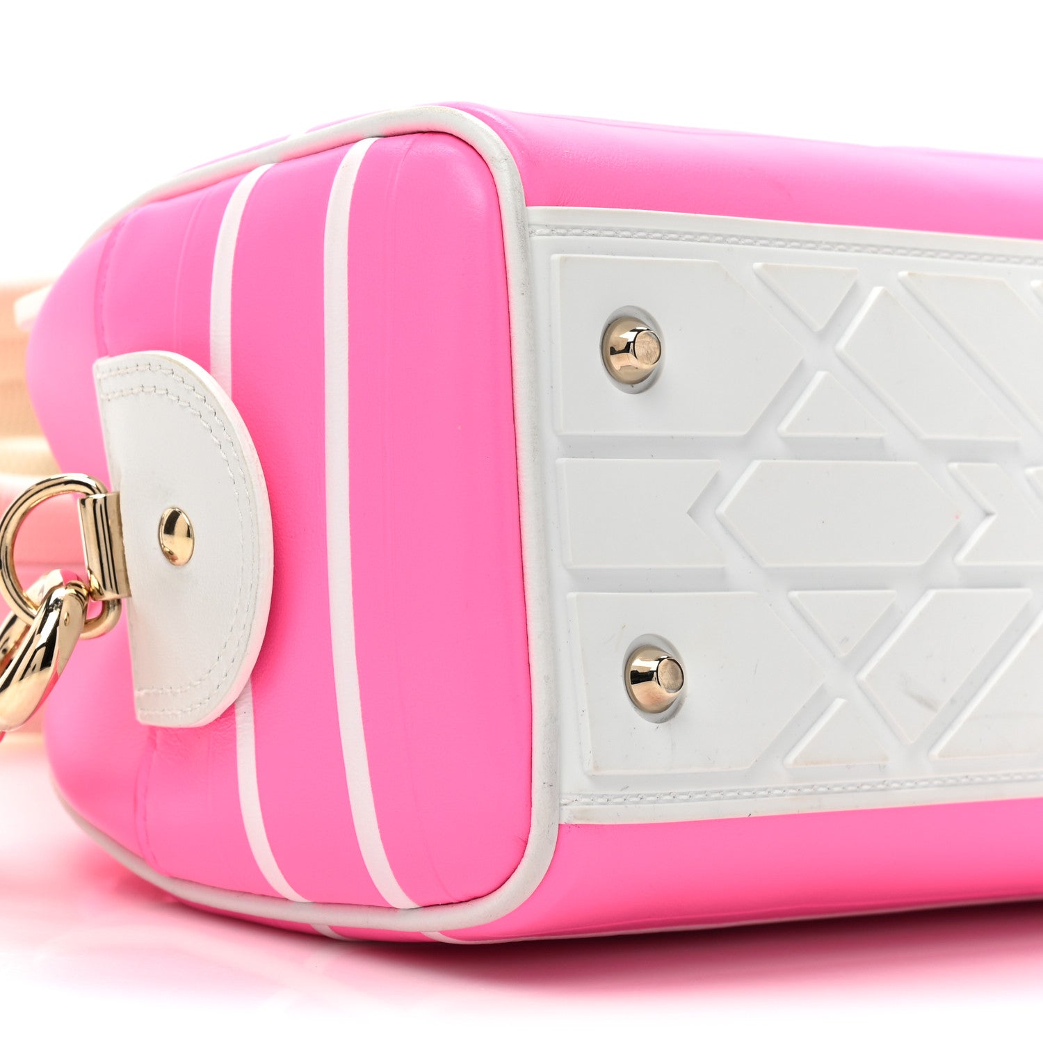 Christian Dior Calfskin Small Dior Vibe Zip Bowling Bag Pink Multicolor 9 of 12