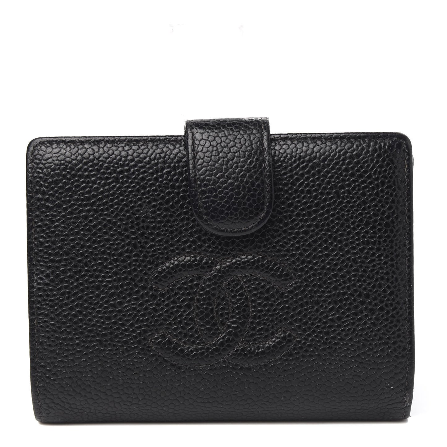Caviar Timeless CC Compact French Wallet Black