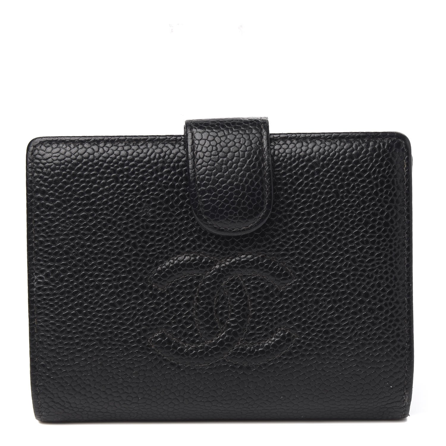 Chanel Caviar Timeless CC Compact French Wallet Black 1 of 9