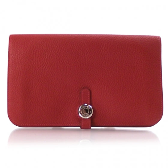 Togo Dogon Compact Wallet Red