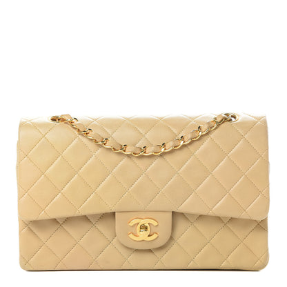Chanel Lambskin Quilted Medium Double Flap Beige 1 of 17