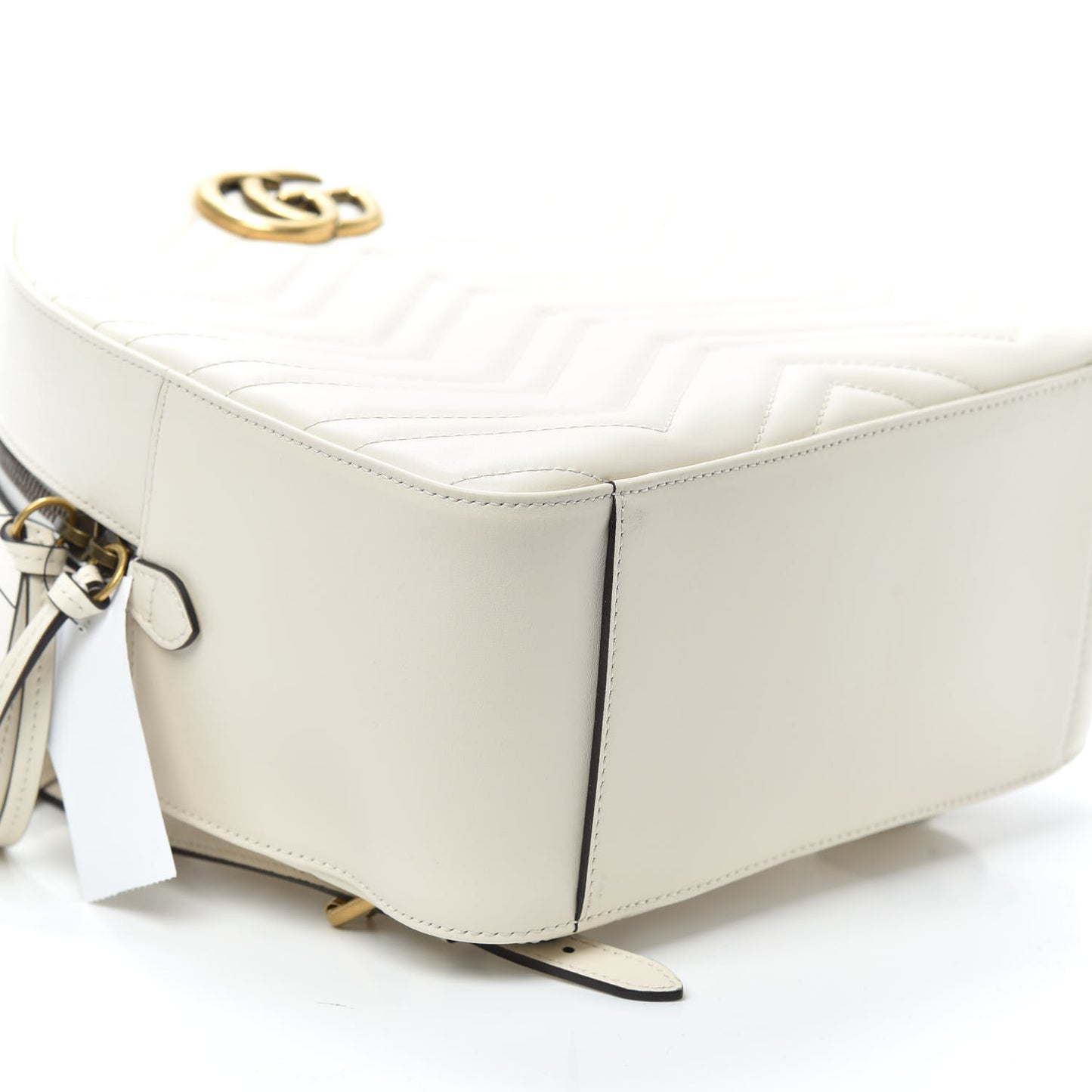 Calfskin Matelasse GG Marmont Dome Backpack White