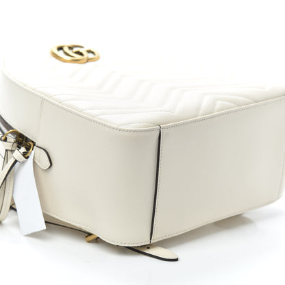 Gucci Calfskin Matelasse GG Marmont Dome Backpack White 8 of 9