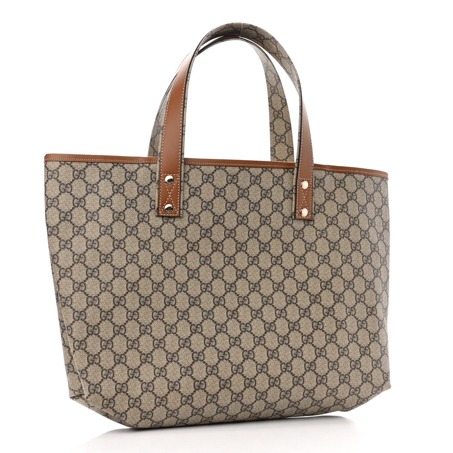 GG Plus Monogram Medium Signature Web Loop Tote Brown