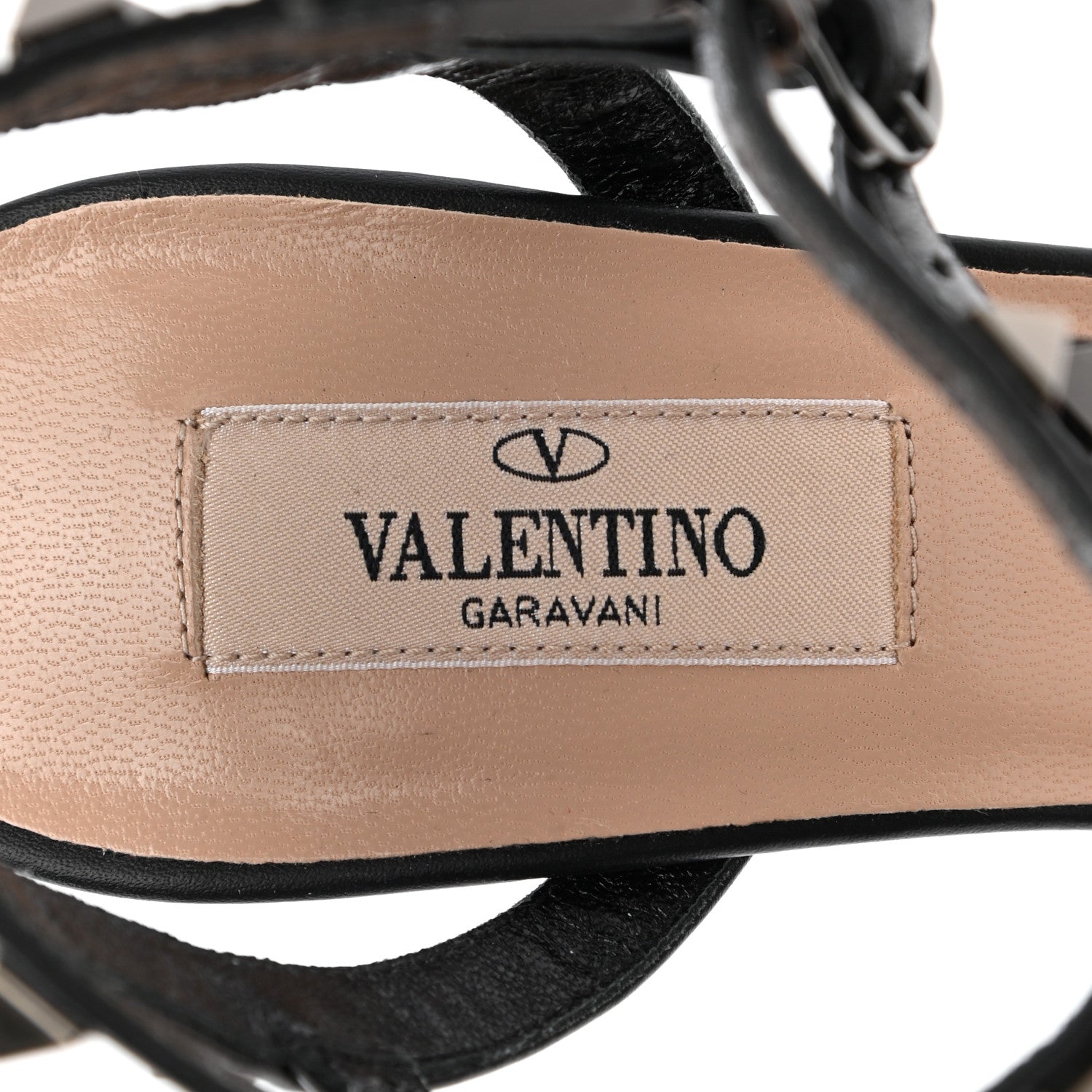 Valentino Garavani Mesh Calfskin Rockstud Ankle Strap 65mm Pumps 37 Black 7 of 7