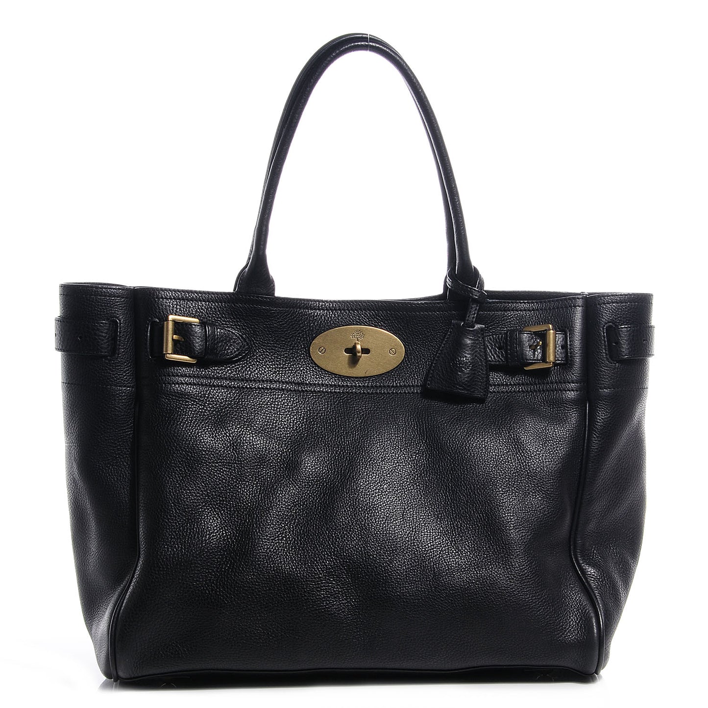 Natural Leather Bayswater Tote Black