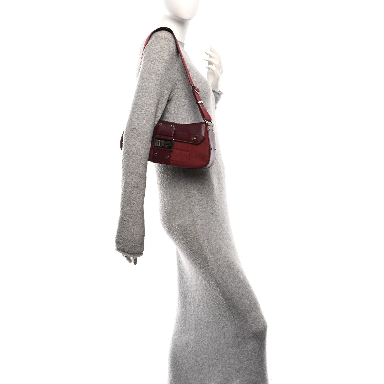 Christian Dior Canvas Calfskin Street Chic Columbus Ave Burgundy 2 of 12