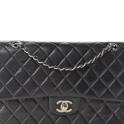 Chanel Lambskin Quilted Medium Double Flap Black 12 of 12