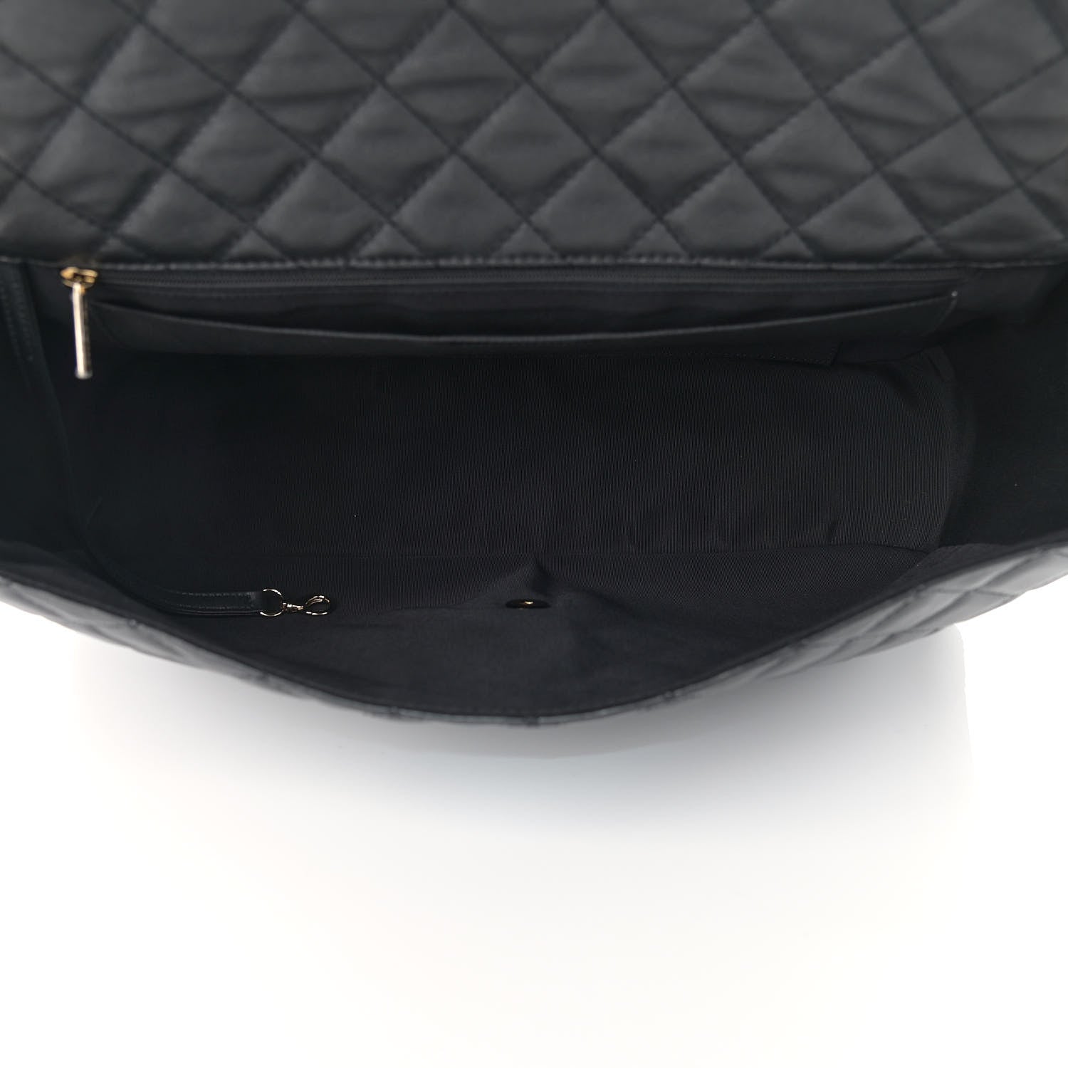 Chanel Metallized Calfskin Quilted Small XXL Travel Flap Bag Black 5 of 9