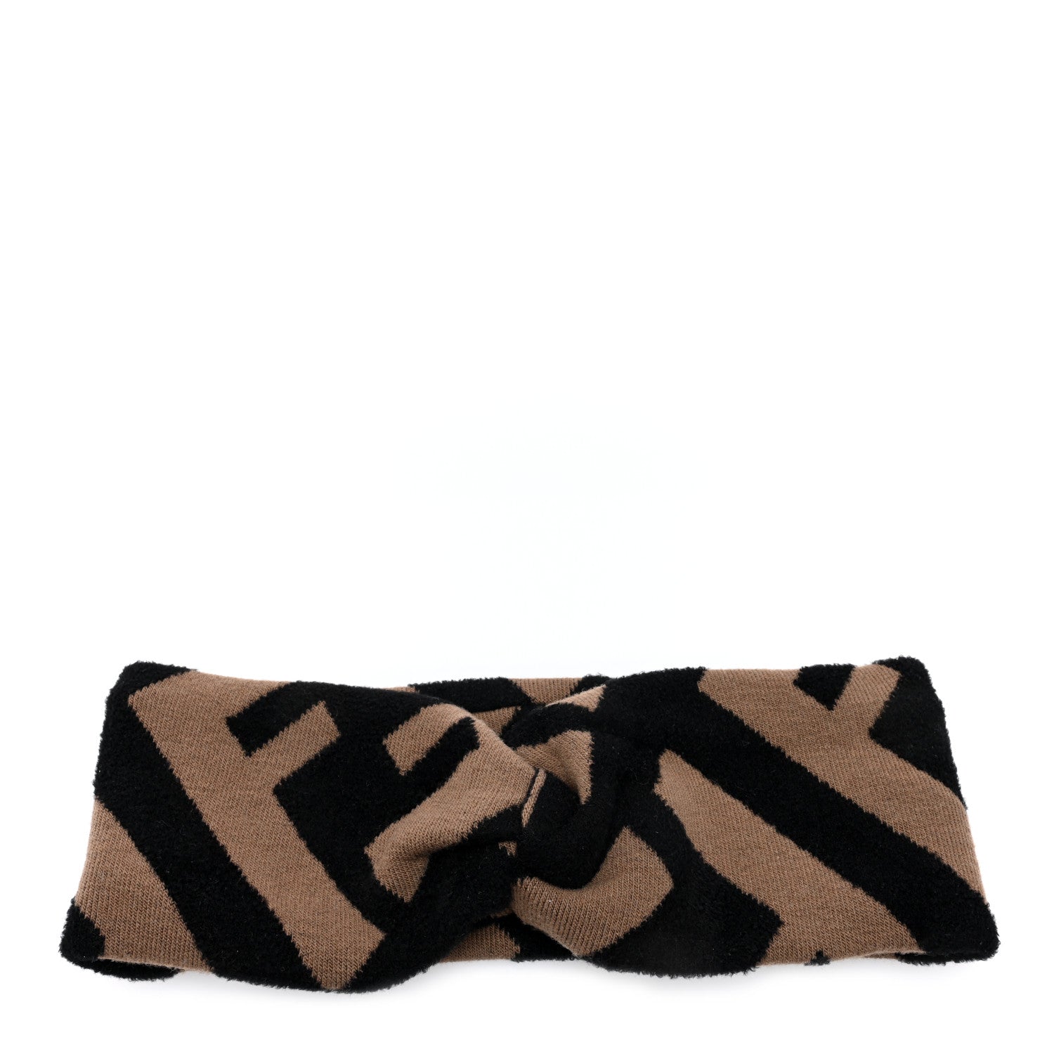Fendi Wool FF Logo Headband Camel 1 of 3
