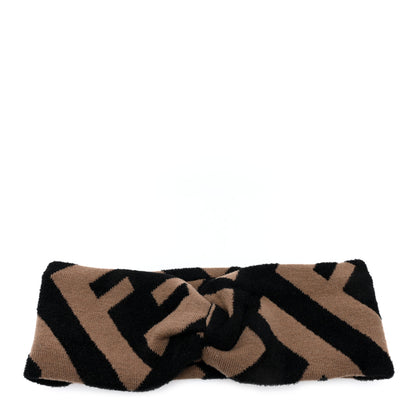 Fendi Wool FF Logo Headband Camel 1 of 3