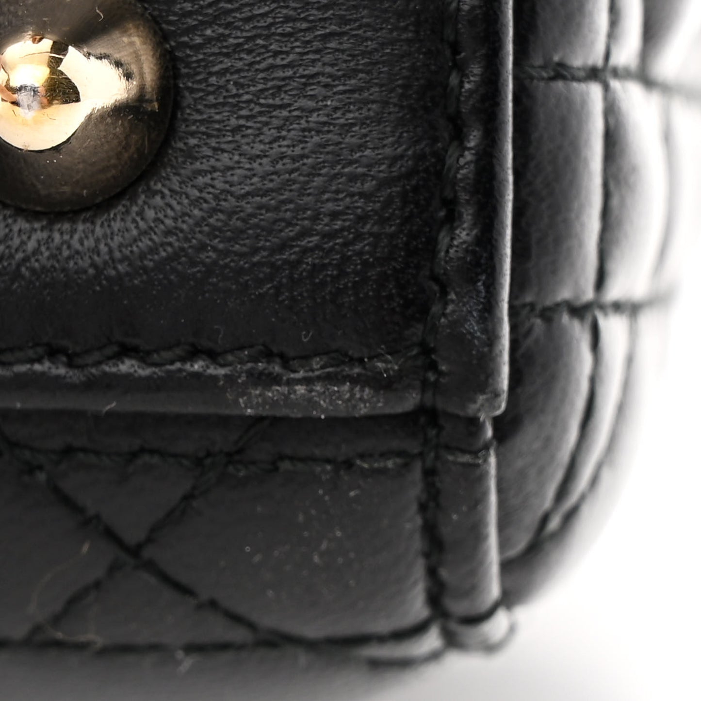 Lambskin Cannage Small Lucky Badges My Lady Dior Black