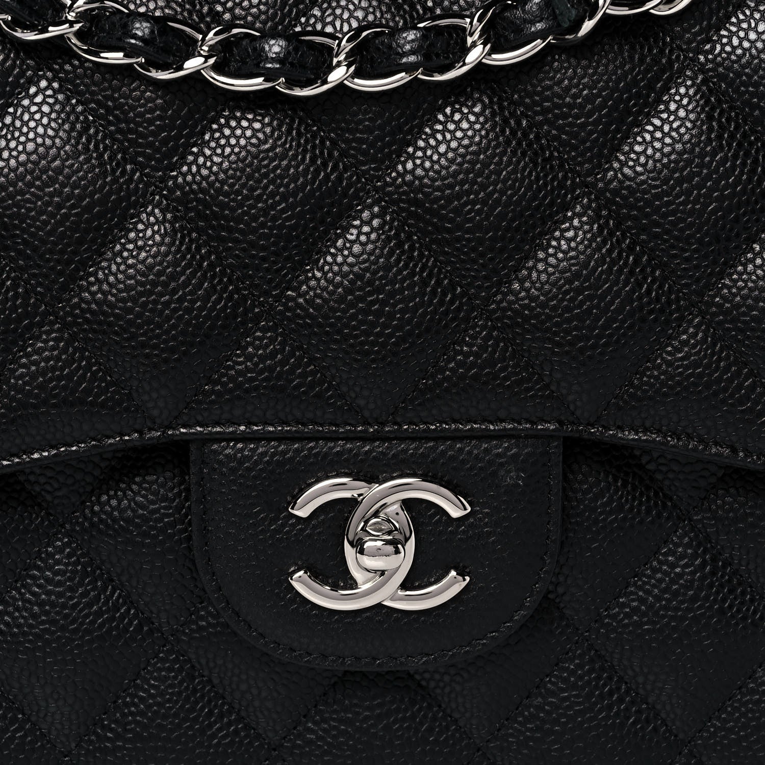 Chanel Caviar Quilted Jumbo Double Flap Black 8 of 16