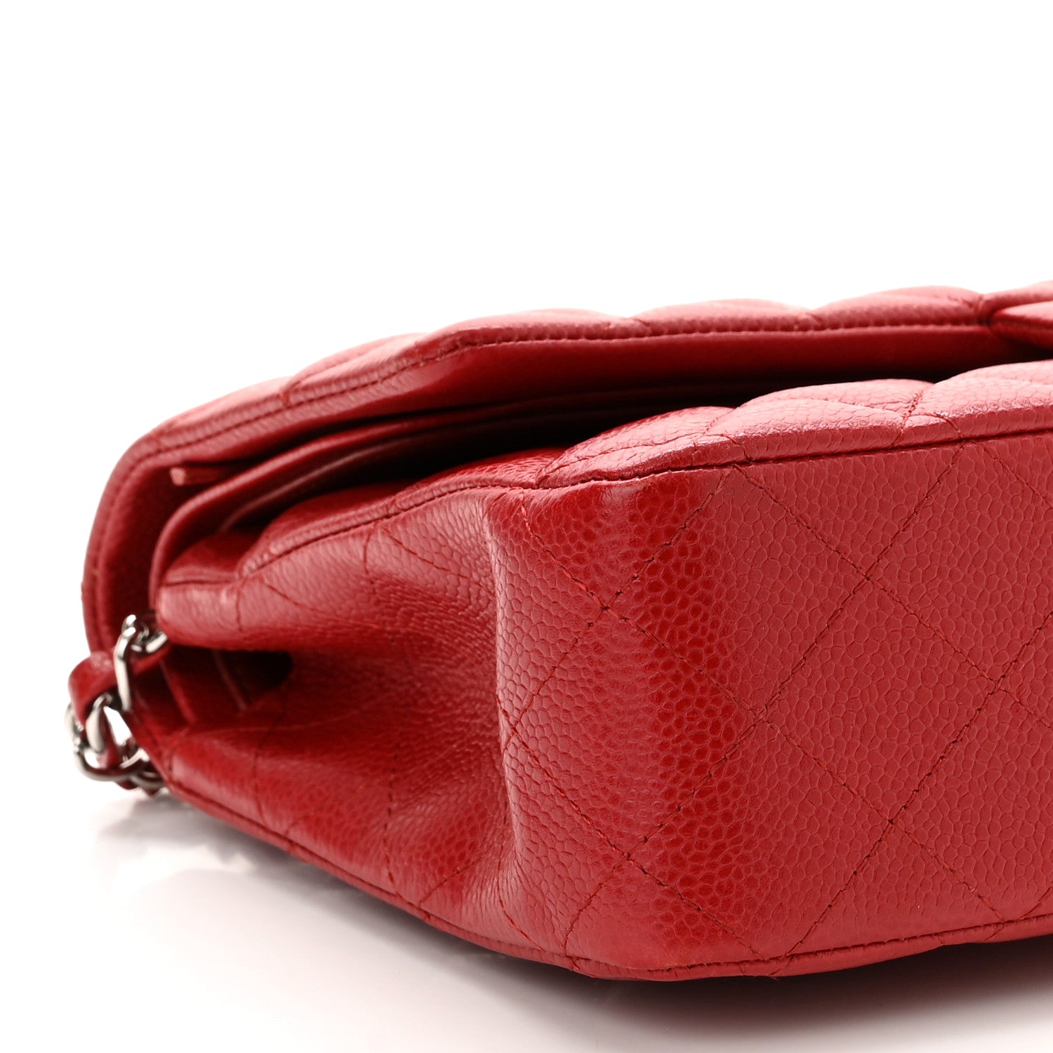 Chanel Caviar Quilted Medium Double Flap Red 9 of 10