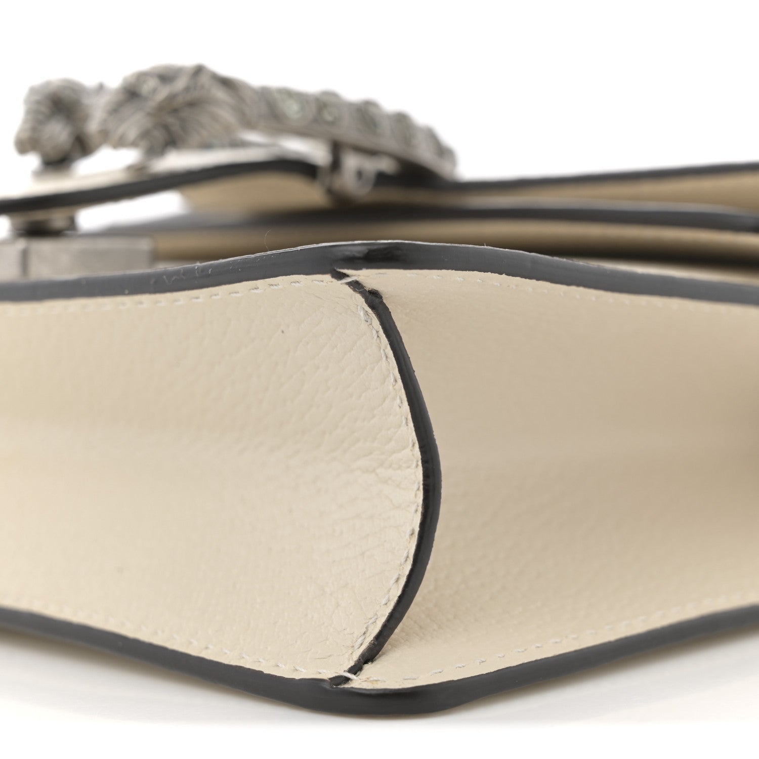 Gucci Textured Calfskin Crystal Mini Dionysus Shoulder Bag Mystic White 9 of 11