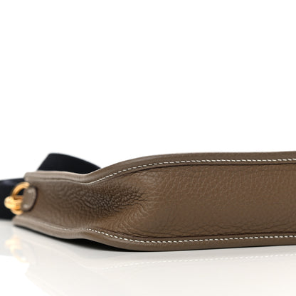Hermes Taurillon Clemence Amazone Evelyne TPM Etoupe Bleu Indigo 10 of 11
