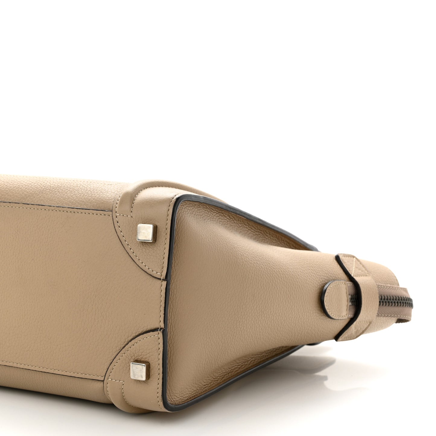 Drummed Calfskin Micro Luggage Dune