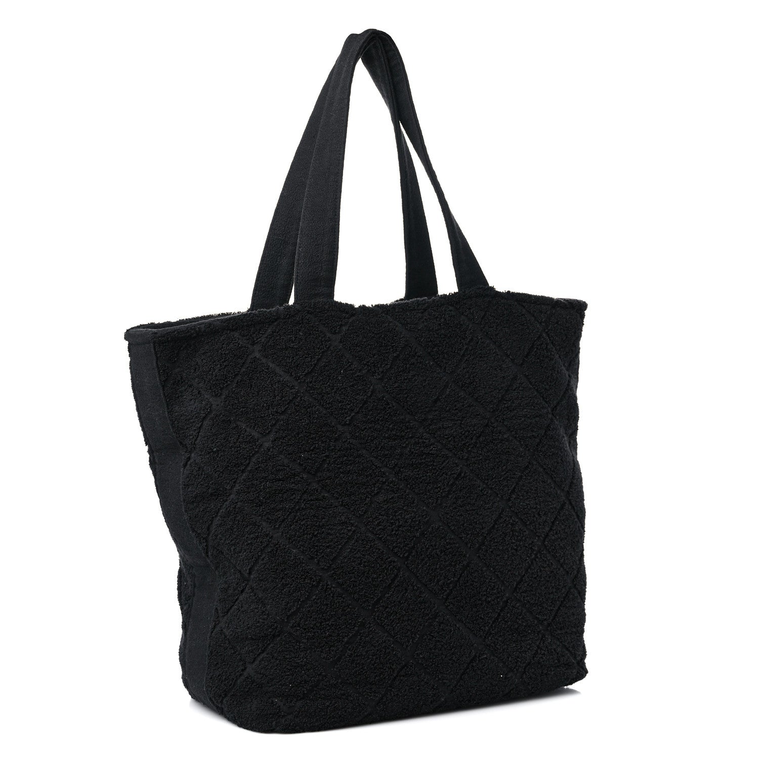Chanel Terry Cotton CC Beach Tote Towel Set Black 5 of 12