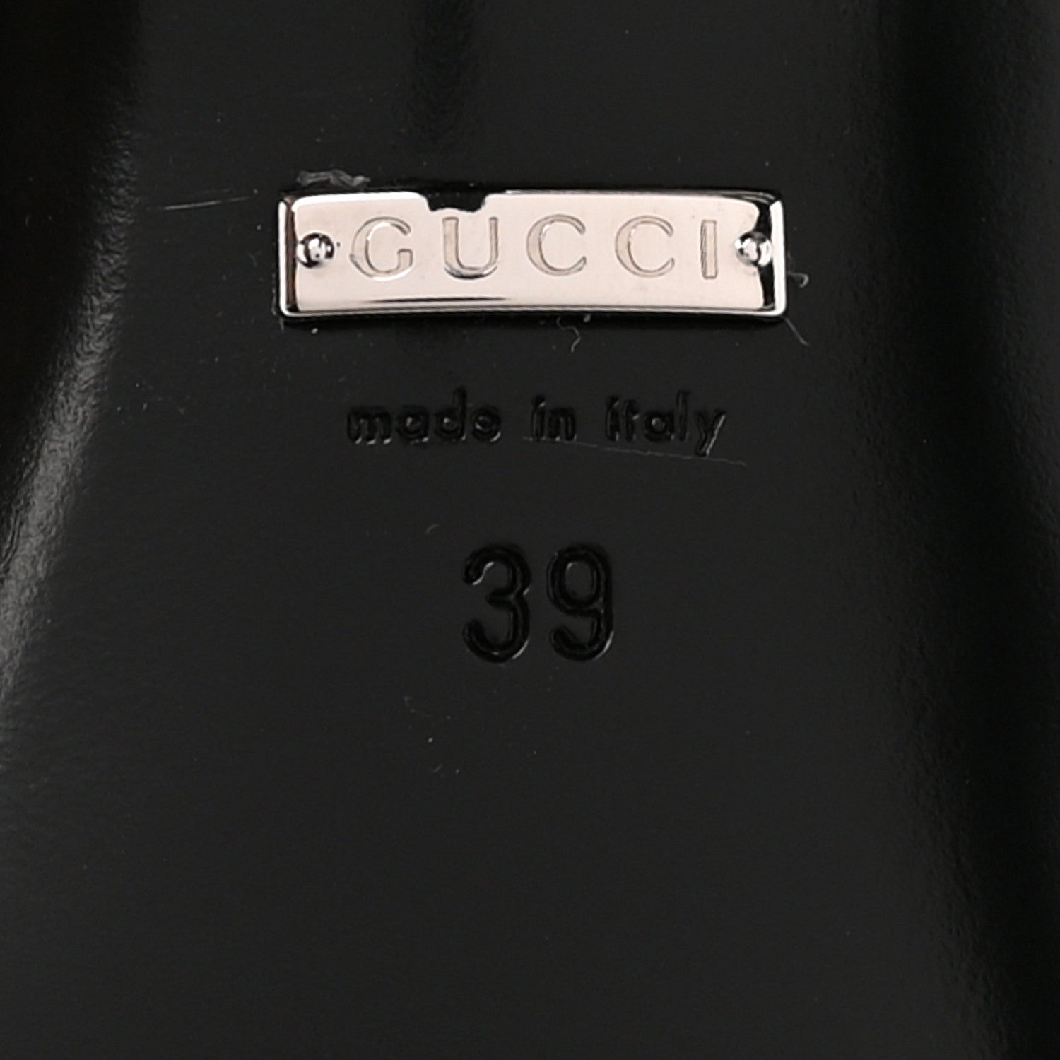 Gucci Tela Retino Kid Scamosciato Crystal GG Monogram Square G 95mm Slide Sandals 39 Black 8 of 10