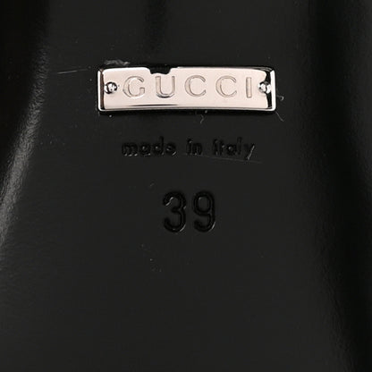 Gucci Tela Retino Kid Scamosciato Crystal GG Monogram Square G 95mm Slide Sandals 39 Black 8 of 10