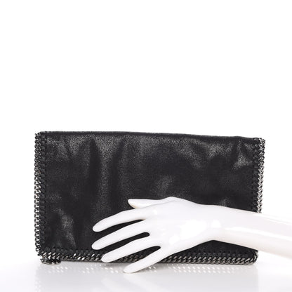 Stella McCartney Shaggy Deer Falabella Fold Over Clutch Black 2 of 7