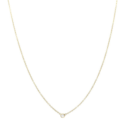 Tiffany 18K Yellow Gold Diamond .05ct Elsa Peretti Diamonds by the Yard Pendant Necklace 1 of 6