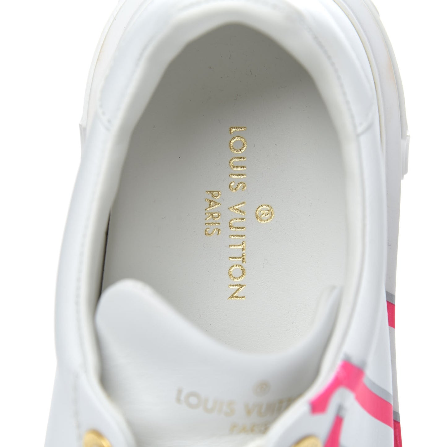 Monogram Time Out Sneakers 37.5 White Rose