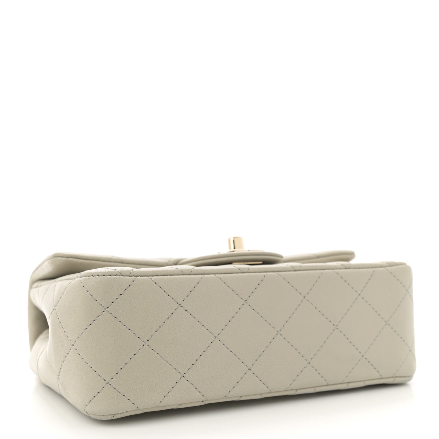 Chanel Lambskin Quilted Mini Rectangular Flap Grey 4 of 11