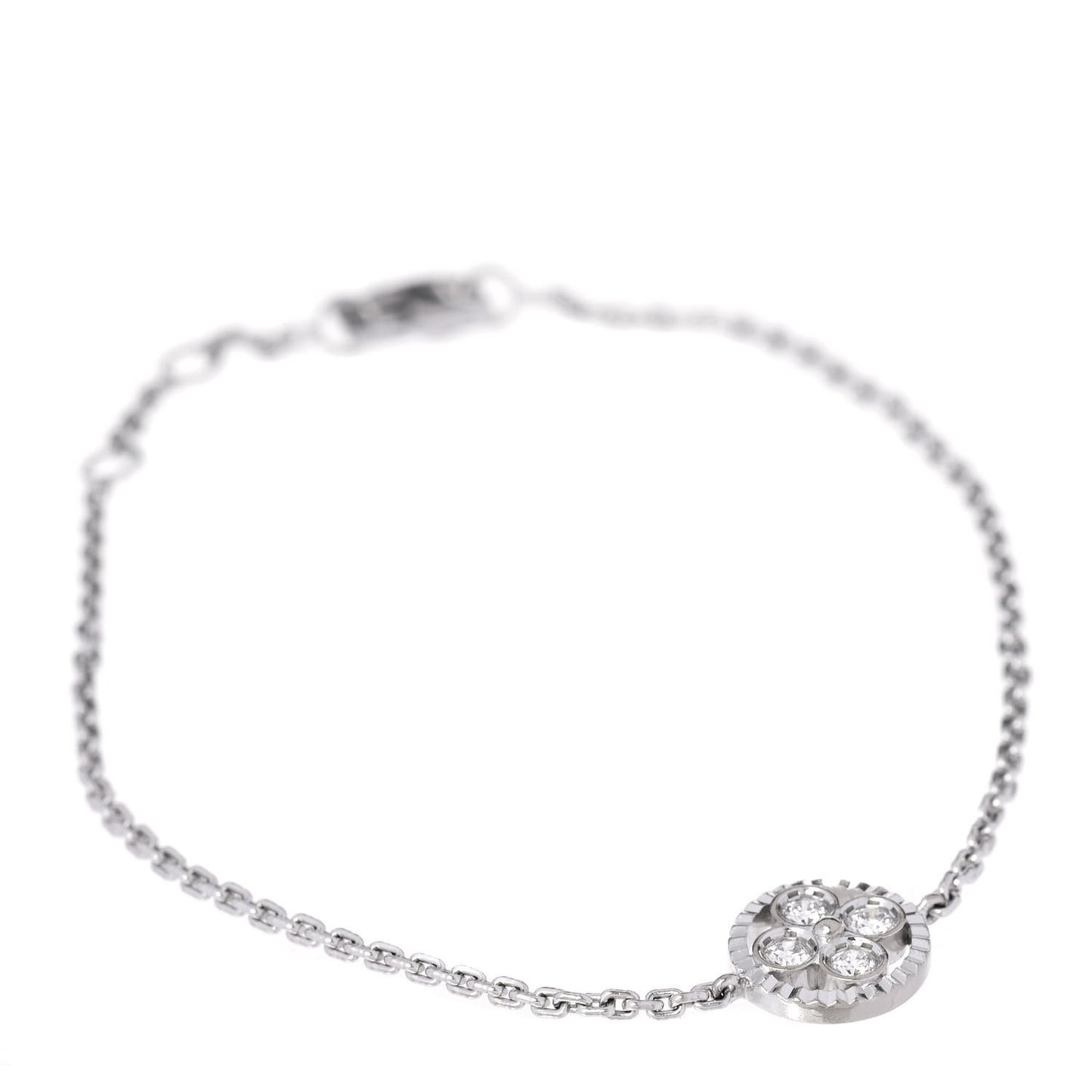 18K White Gold Diamond Blossom BB Bracelet