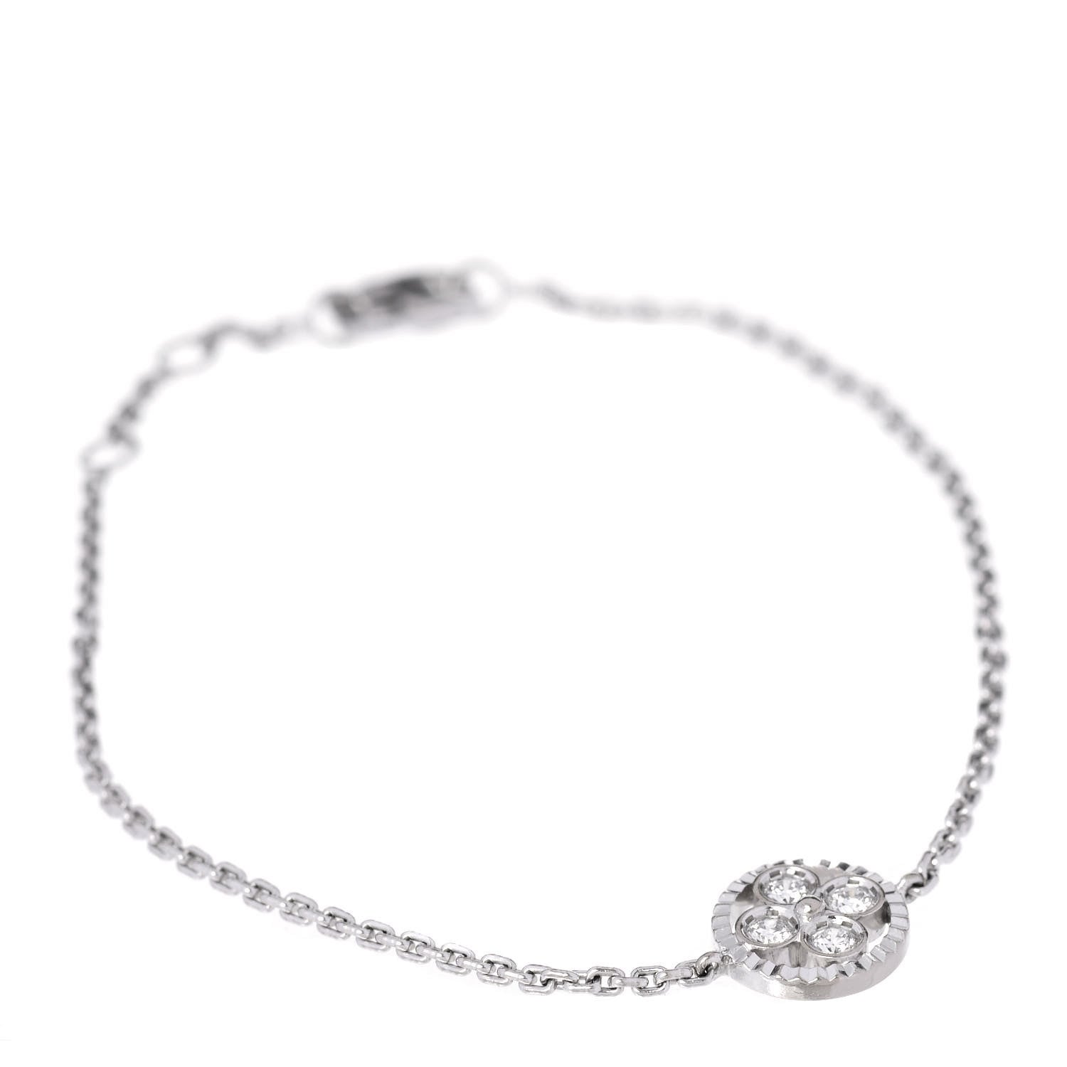 Louis Vuitton 18K White Gold Diamond Blossom BB Bracelet 1 of 5