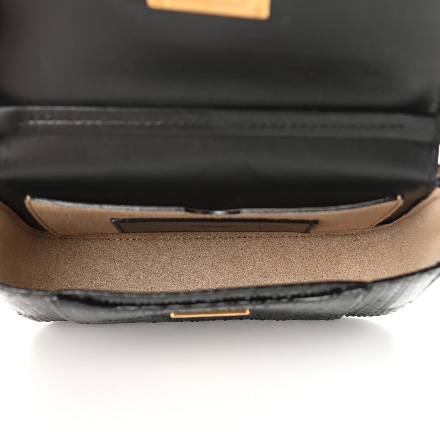 Givenchy Calfskin Snakeskin Effect Charm Shoulder Bag Black 5 of 10