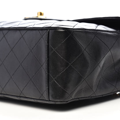 Chanel Lambskin Quilted XL Jumbo Single Flap Black 12 of 13