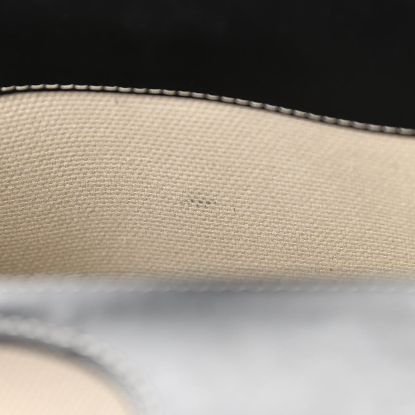 Canvas Smooth Calfskin Two Tone Mini Pocket Bag Black