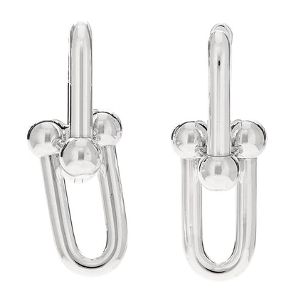 Tiffany Sterling Silver Large HardWear Link Earrings 1 of 4