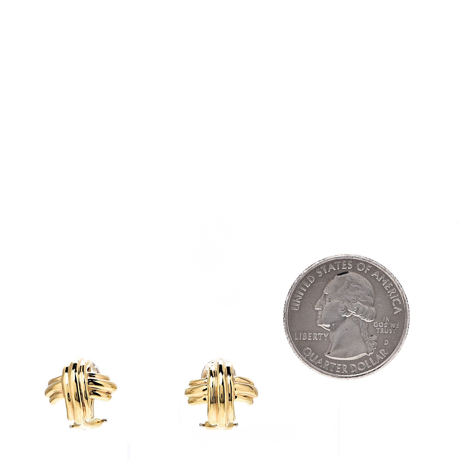 Tiffany 18K Yellow Gold Signature X Earrings 2 of 4