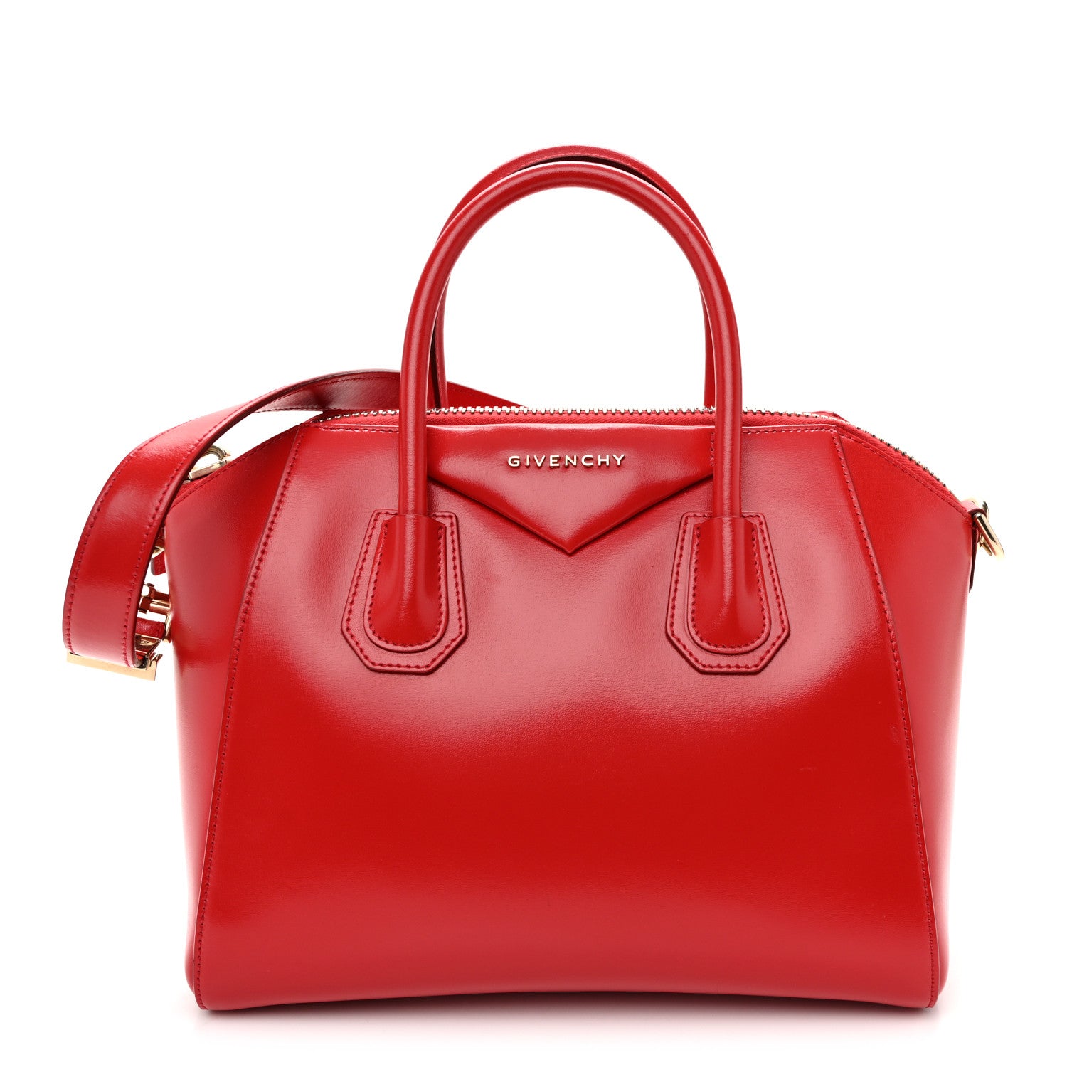 Givenchy Shiny Lord Calfskin Small Antigona Red 1 of 10