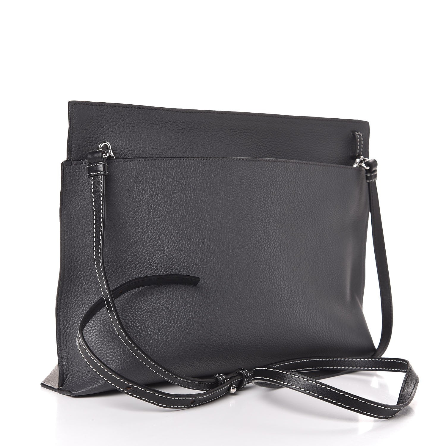 Loewe Calfskin T Pouch Bag Smoke Grey Anthracite 3 of 7