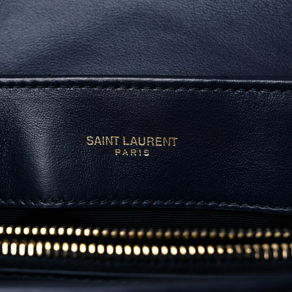 Saint Laurent Calfskin Y Quilted Monogram Small Loulou Chain Satchel Denim Brut 6 of 13
